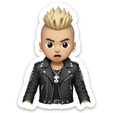 singing punk animal sticker