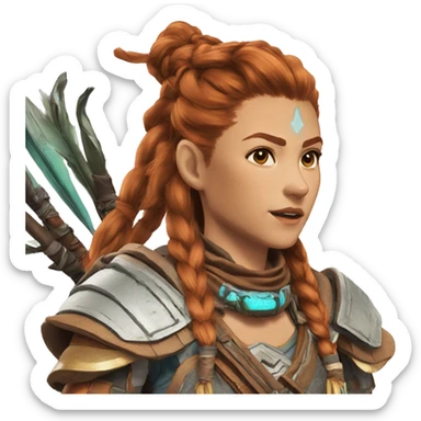 aloy horizon forbidden west jelmet sticker