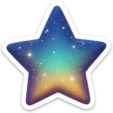 Star dust sparkle sticker