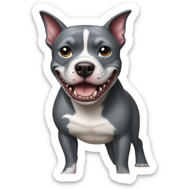 Pit bull shark sticker