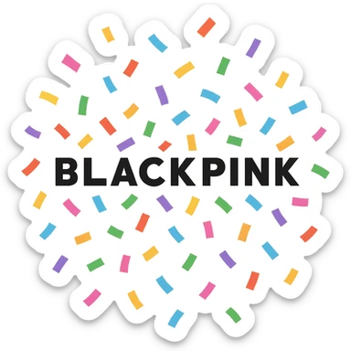Blackpink confetti, no background sticker