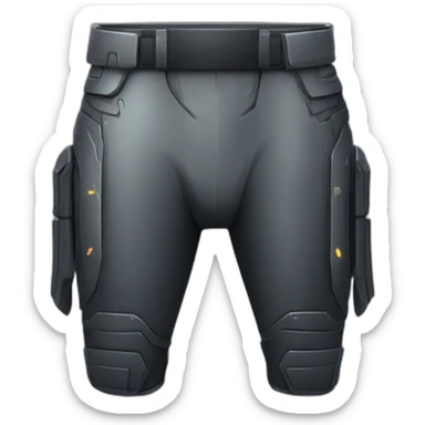 futuristic Anti-Matter dark armored pants sticker