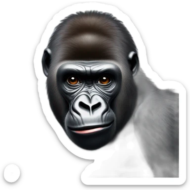 Gorilla with Mark Zuckerberg sticker
