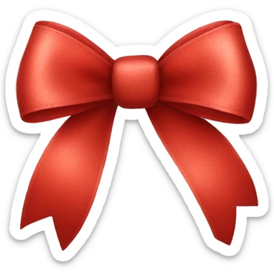 Red bow sticker