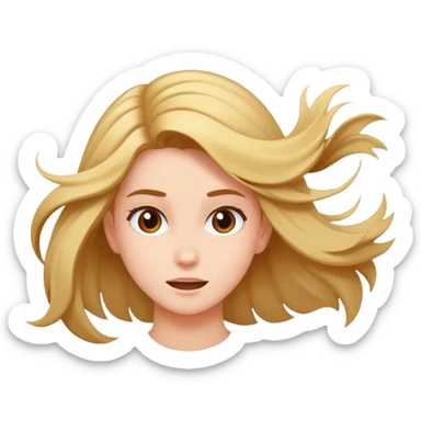 Girl flipping her hair  sticker