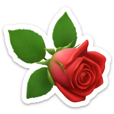 red rosebud sticker