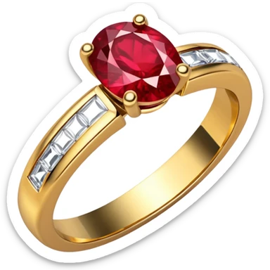 glitter rubi diamond married ring sticker