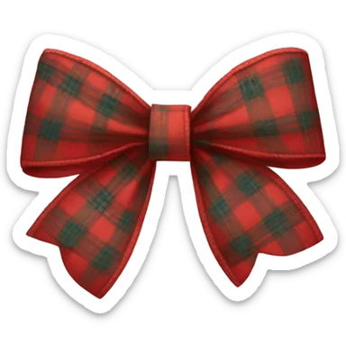 Plaid bow  sticker