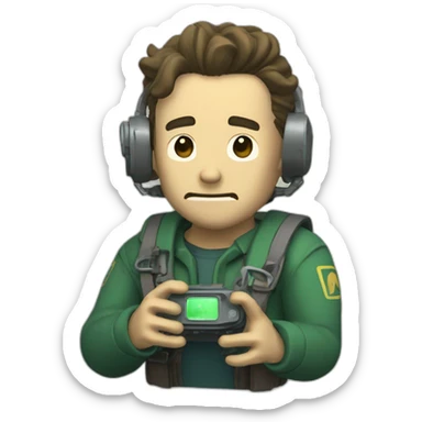 Fallout Pip Boy who is crying  sticker