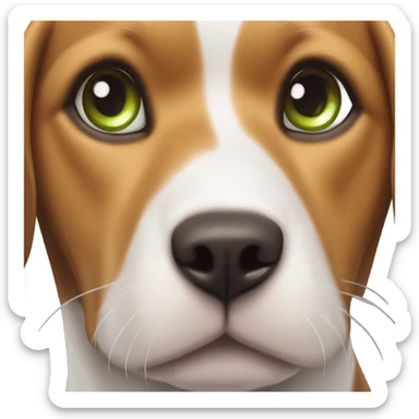 Beagle chasing grey cat sticker