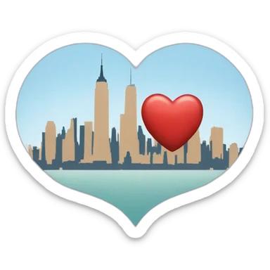 New york + heart sticker