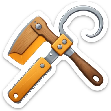 säge mit griff sticker