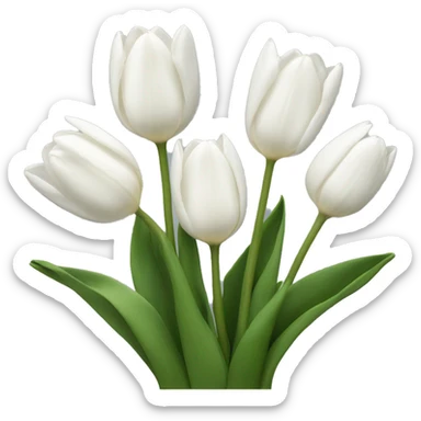 white tulips sticker