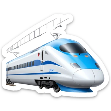 High-Speed Train (Shinkansen) - JR East (Model Year: 2021) (Iconic colour: White with blue) sticker