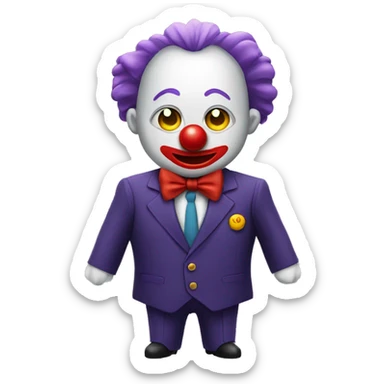 Clown on a business professional suit  sticker