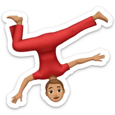 A person in a mid backflip an air sticker