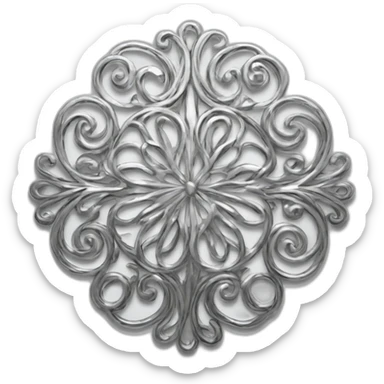 Silver filigree sticker