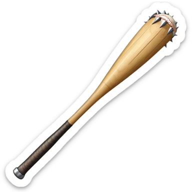 Baseball bat with big spikes sticker