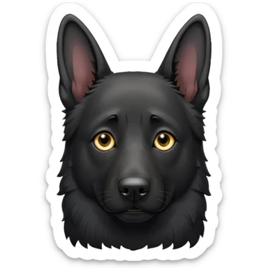 all black german shepherd saying ¨RIP¨ sticker
