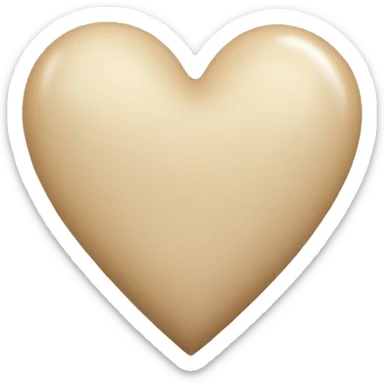 Beige heart sticker