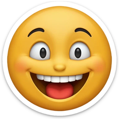Crazy laughing emoji sticker