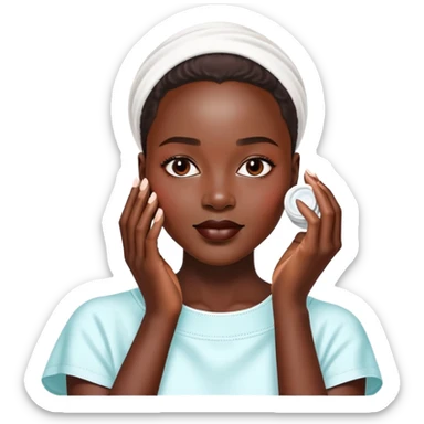 skin care cream application Lupita Nyong'o sticker