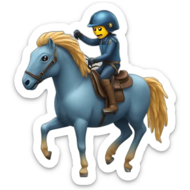 mite riding a horse sticker