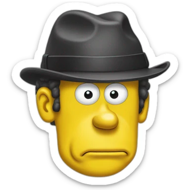 Homère Simpson et Macron sticker