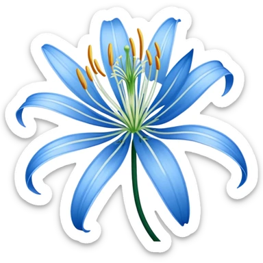 Spider lily blue sticker