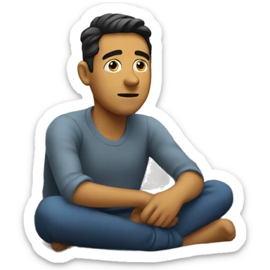 Guy watching tv sticker