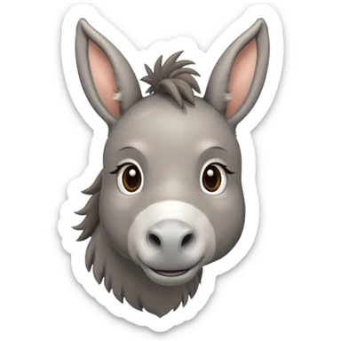 Cute donkey sticker