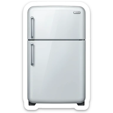 refrigerator emoji in style of aple sticker