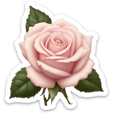 vintage pale pink rose sticker