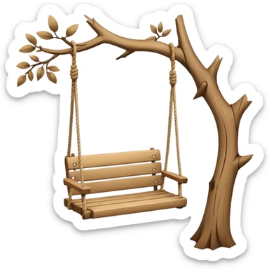 Swing on a tree sticker