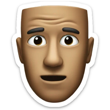 leant head against wall sticker