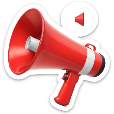 megaphone with social media icons sticker