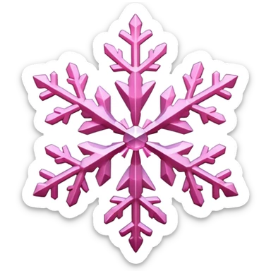 Pink snowflake sticker