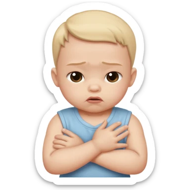  🥺 Pero con manitas y cruzadas como un bebé diciendo porfis y sacando su trompita sticker
