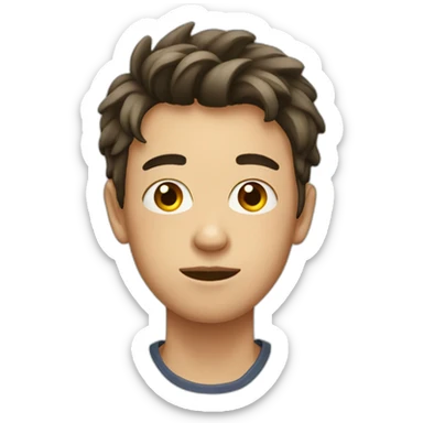 Teen boy with pimple  sticker