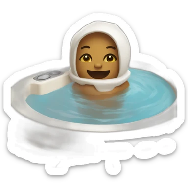 Chat dans un jacuzzi sticker