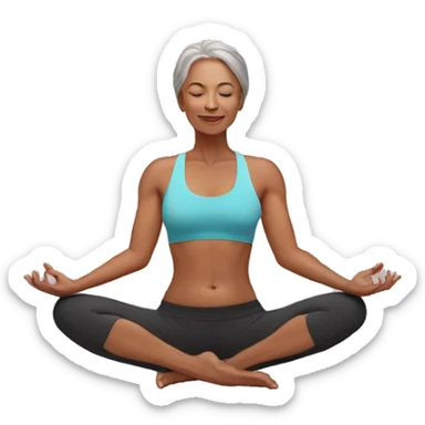 Yoga mature woman sticker