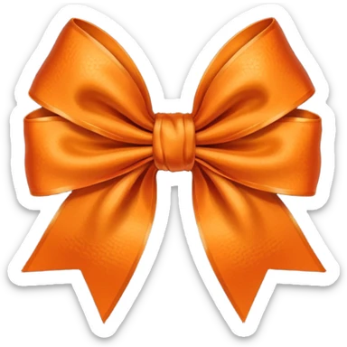 Dark orange and orange Bow sticker