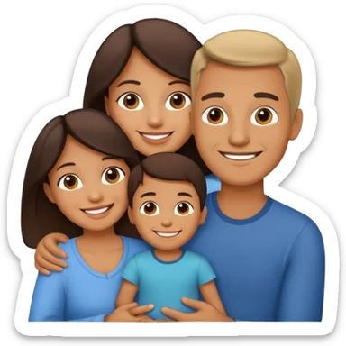 happy famly: mother, father and child sticker
