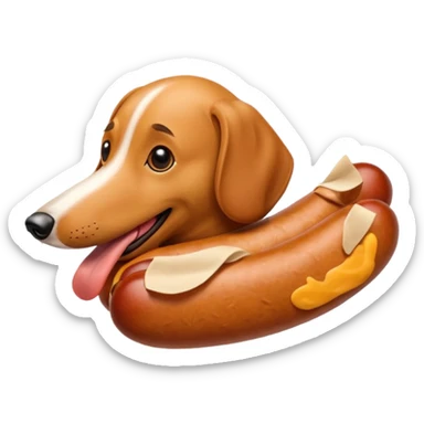 a dog thats a literal sausage sticker