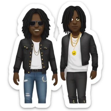 Chief keef rappeur and Michel Jordan sticker