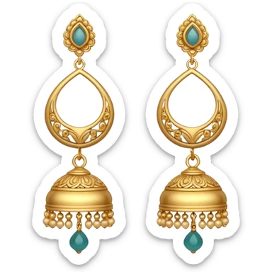 White little Jhumka emoji sticker