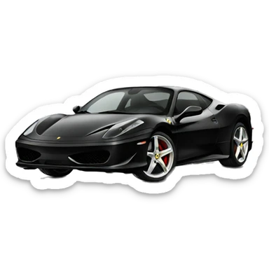 Black Ferrari car sticker
