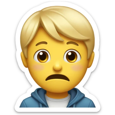 Embarrassed face sticker