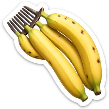 A comb of bananas sticker