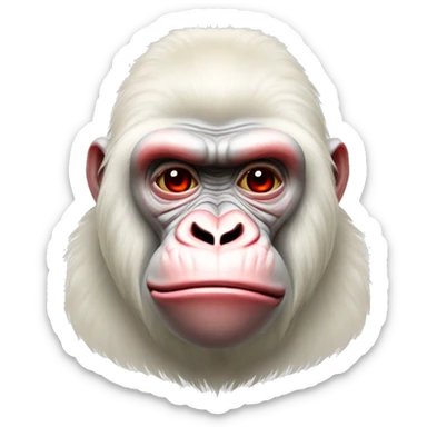 albino gorilla with red etes sticker
